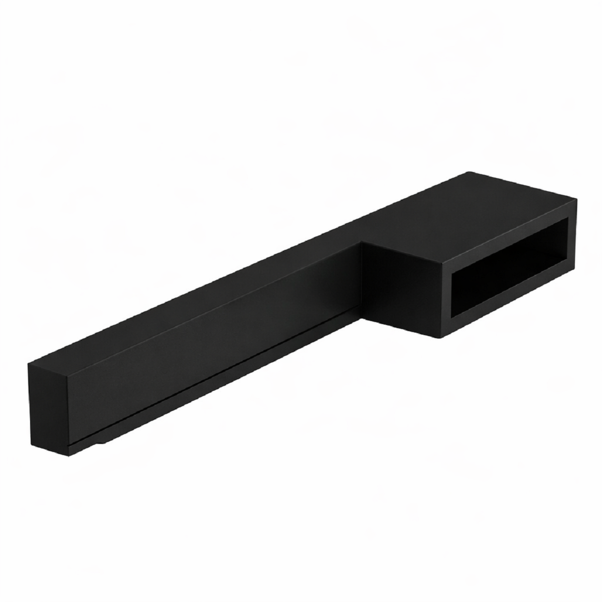 Wall Bracket with Extended Leg - 50 x 10mm - Matt Black
